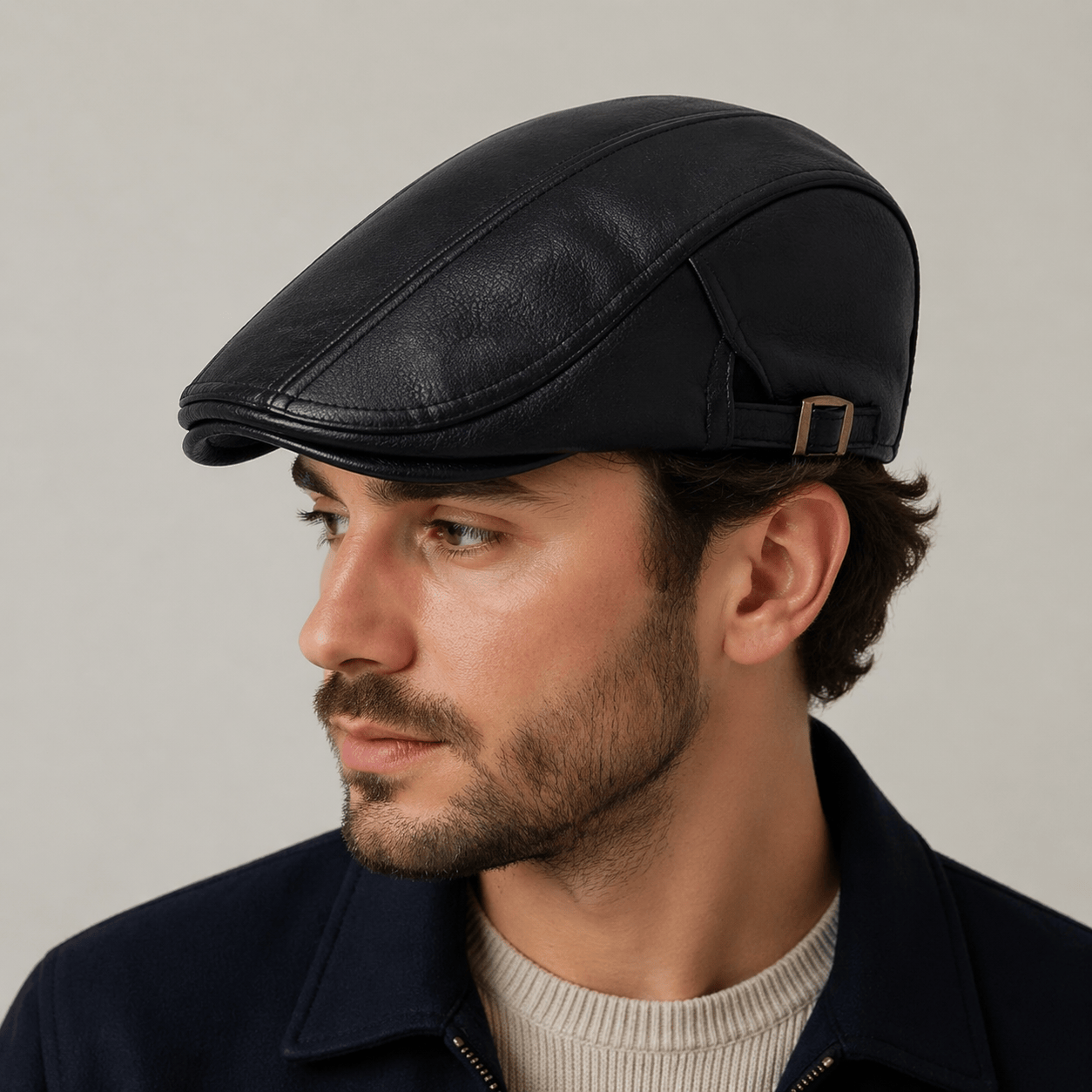 Béret Simili Cuir Vintage