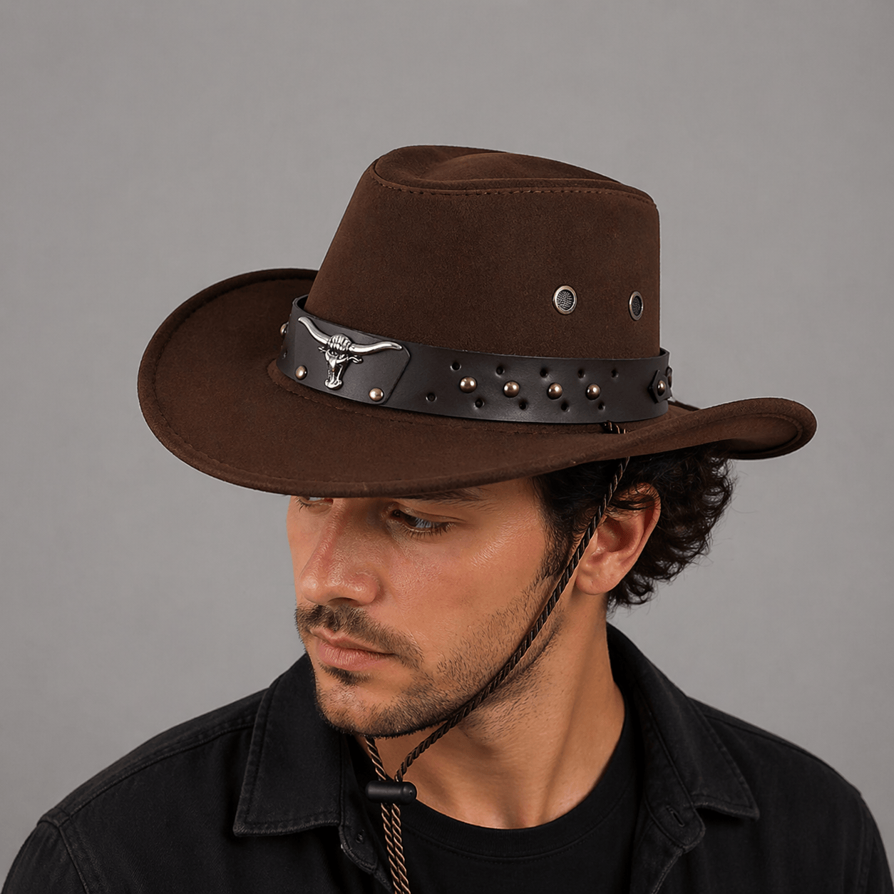 Chapeau Cowboy Effet Daim