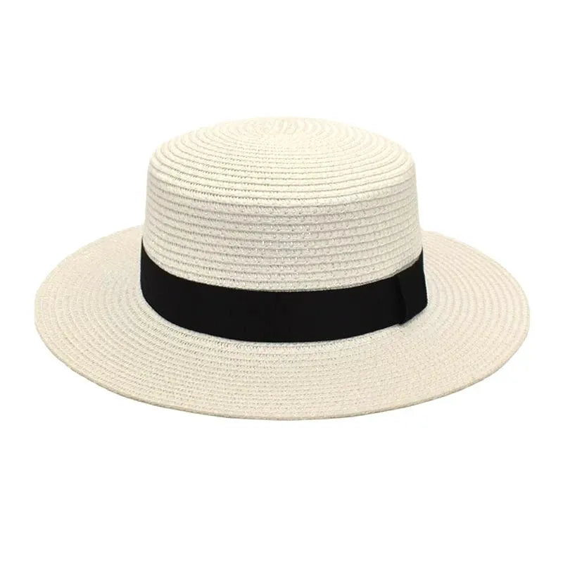 Chapeau de Paille Bord Plat