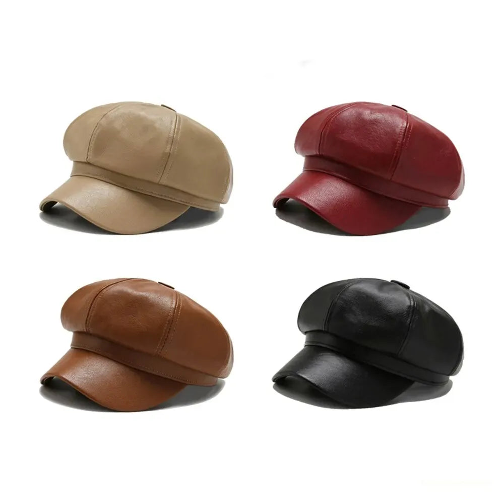 Casquette Gavroche Cuir