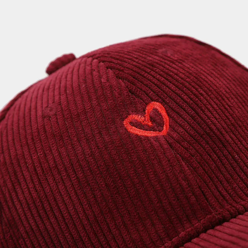 Casquette Velours Cœur