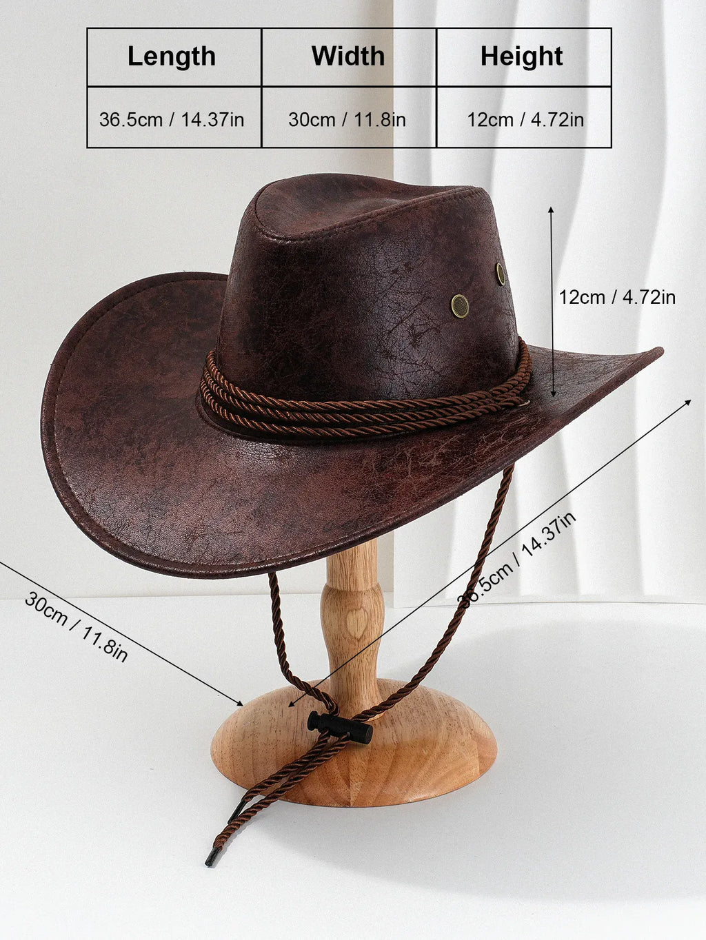 Chapeau Cowboy Effet Cuir