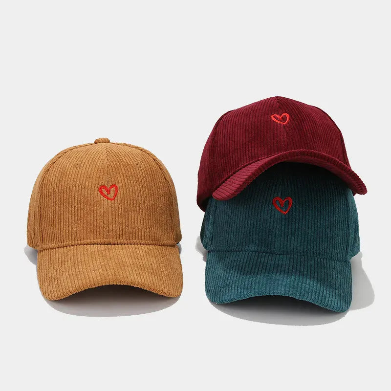 Casquette Velours Cœur