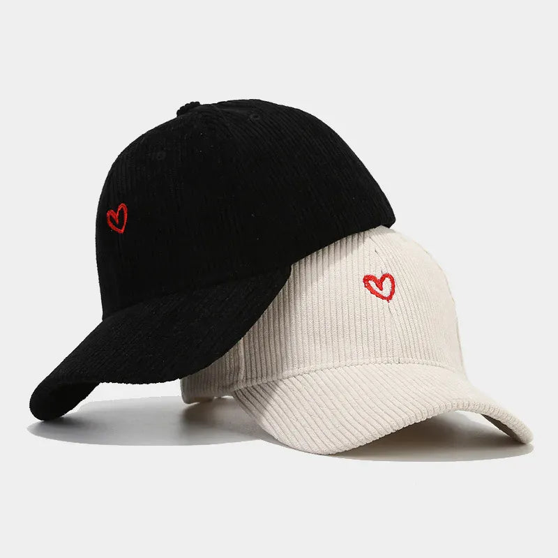 Casquette Velours Cœur