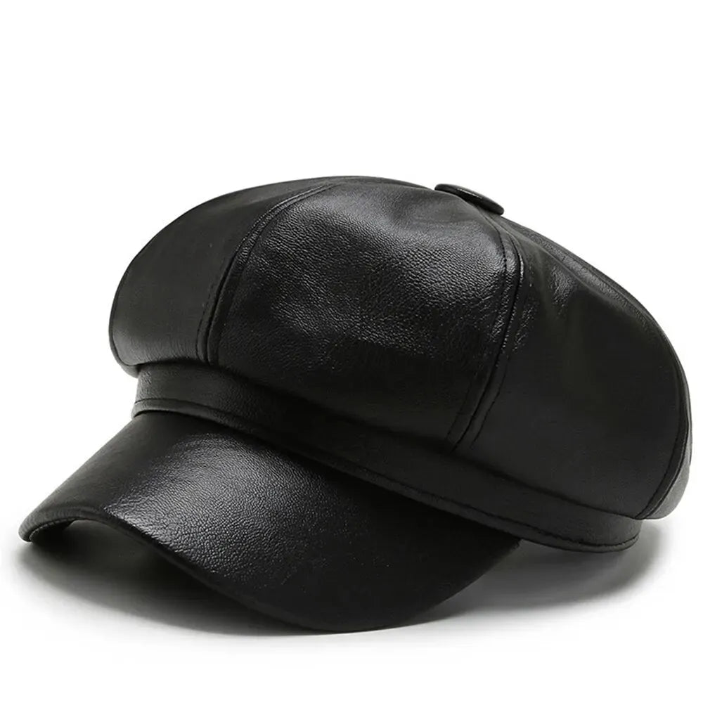Casquette Gavroche Cuir