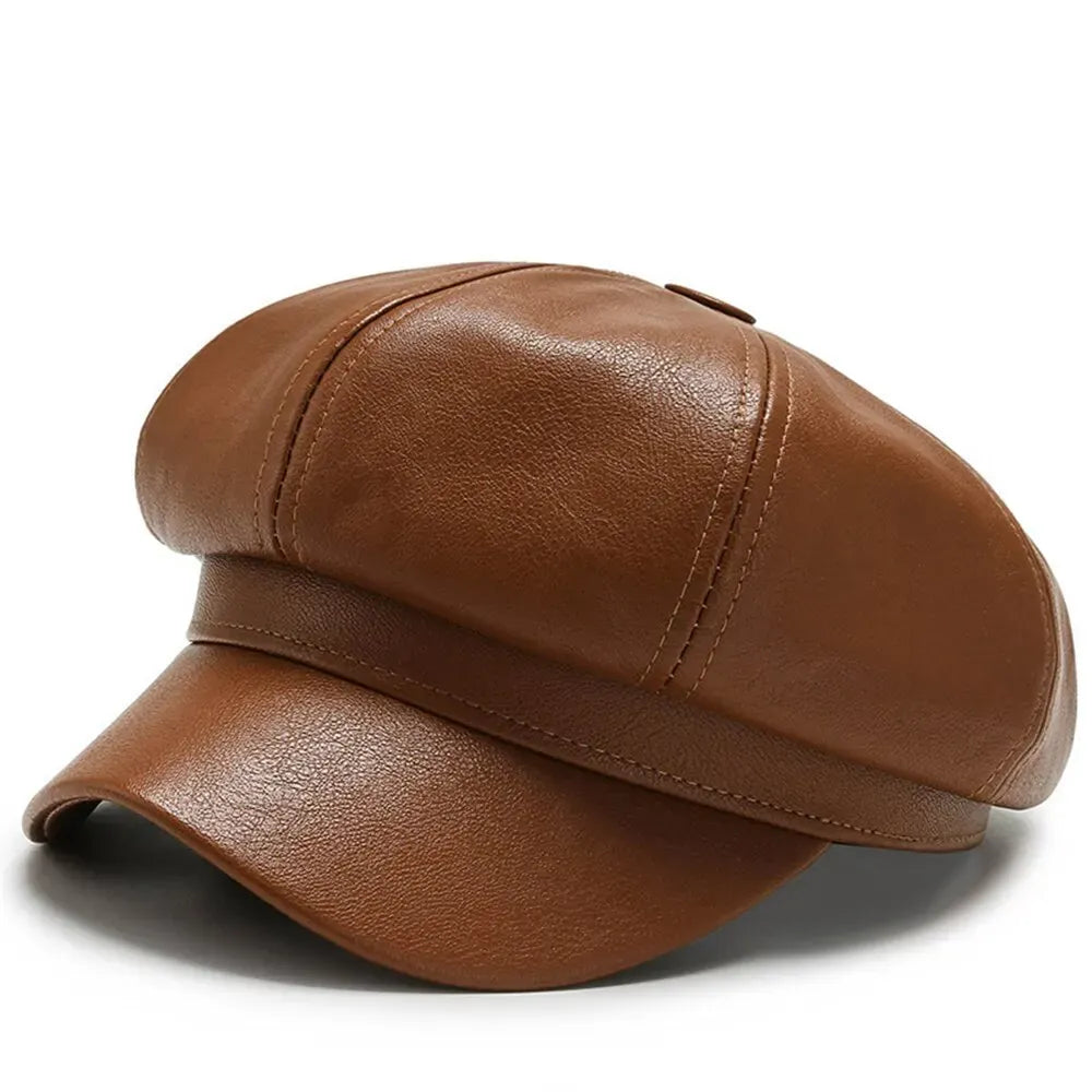 Casquette Gavroche Cuir